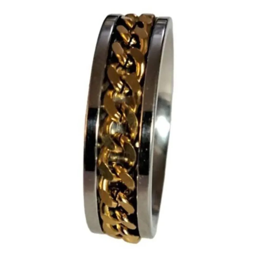 New‎ stainless steel spinning ring size 15